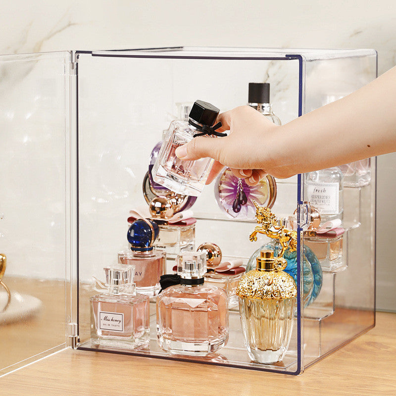 Shopclassyshop Perfume/Toy storage box display cabinet dust-proof transparent large table cosmetics skincare