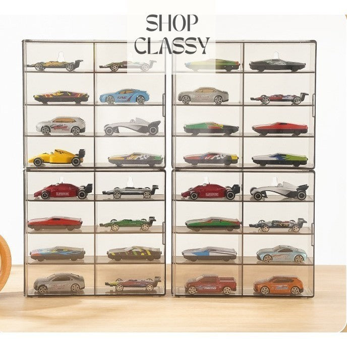 Shopclassyshop SG GTR Car Diecast display acrylic box fits 8 car for hotwheels & tomica 1:64