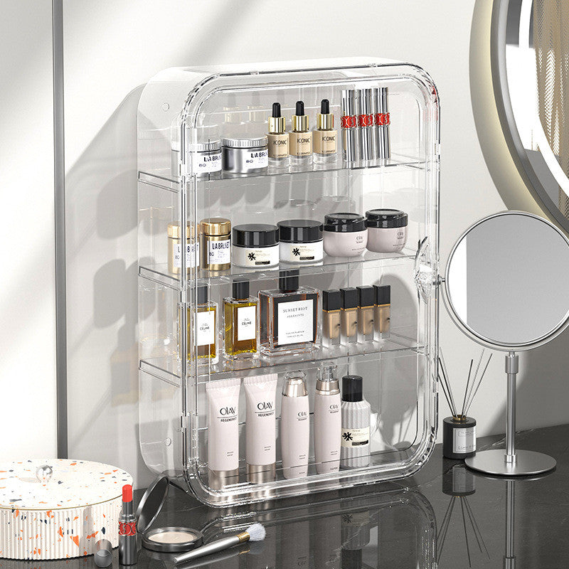Shopclassyshop Wall-mounted multilayer cosmetics shelf perfume dresser tabletop skincare storage box