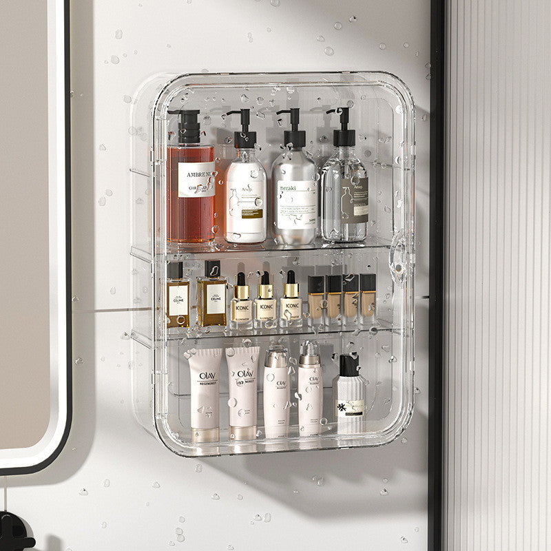 Shopclassyshop Wall-mounted multilayer cosmetics shelf perfume dresser tabletop skincare storage box