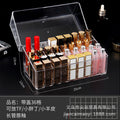 Shopclassy Transparent acrylic lipstick holder, lipstick organizer flap cover dustproof tabletop cosmetics Storage box