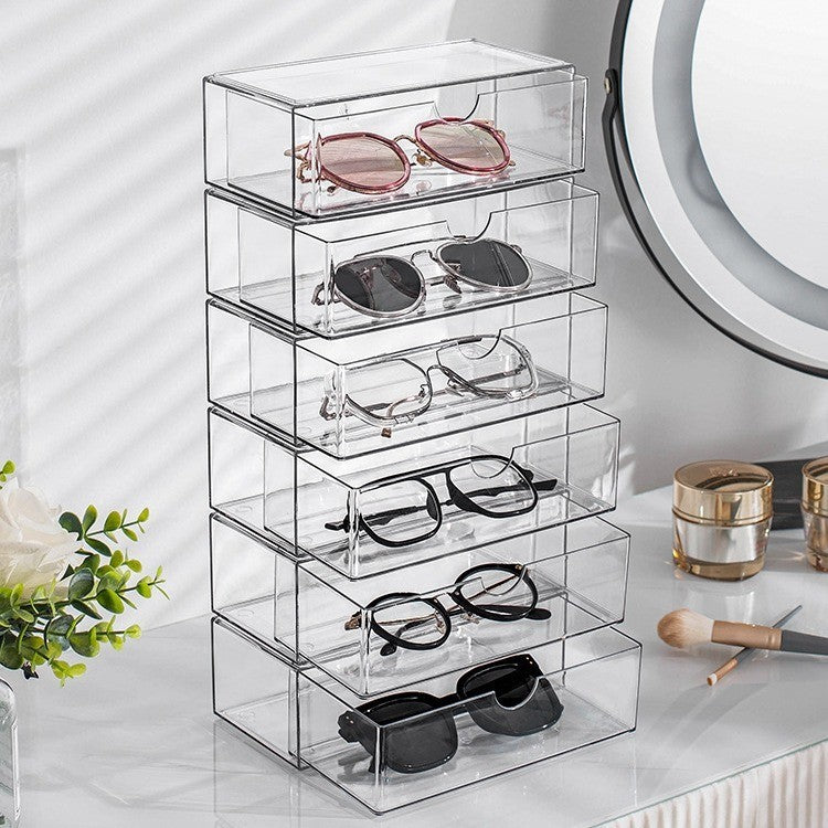 Shopclassyshop Acrylic drawer storage box stacked for glasses sunglasses display stationery contact lenses
