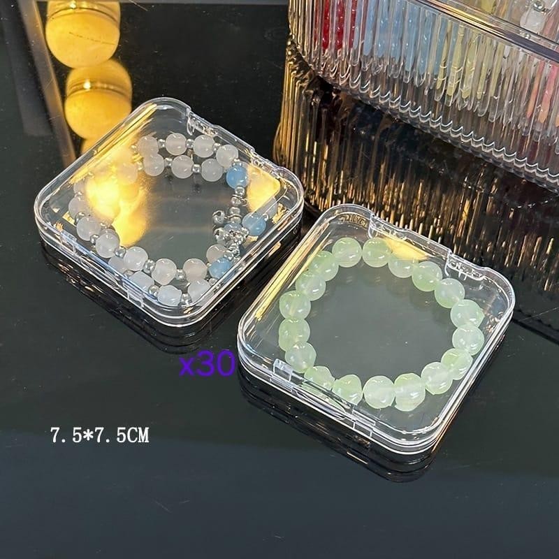 Transparent acrylic Individually pack bracelet Organizer storage box dust-proof Crystal beads crystal bracelet jewelry box