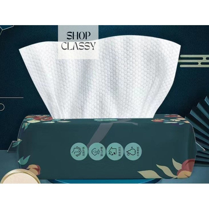 Shopclassyshop Disposable Facial Cotton Towel, Makeup Remover Tissue/Towel - Large and Thick wipes [SG READY STOCK]