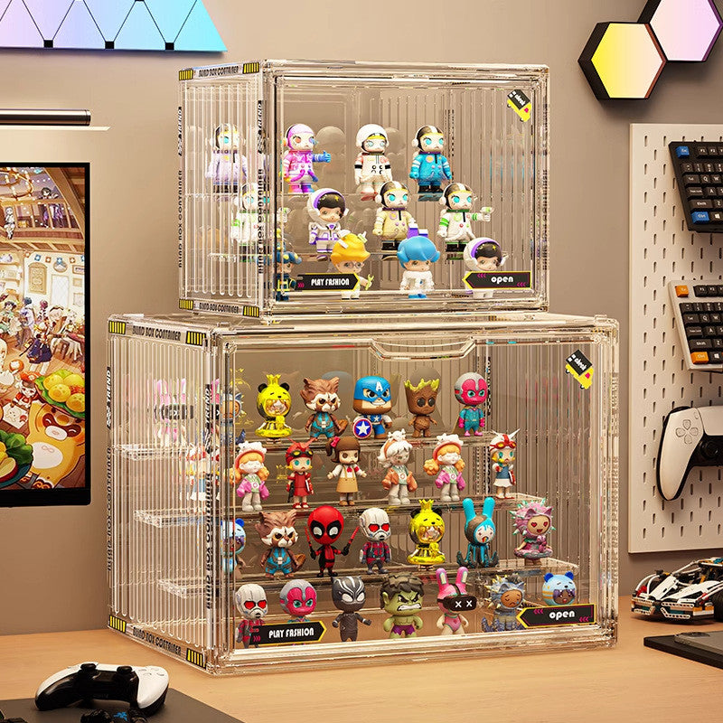 Shopclassy Blind box display storage figure large-capacity transparent acrylic container bubble mart display box cabinet