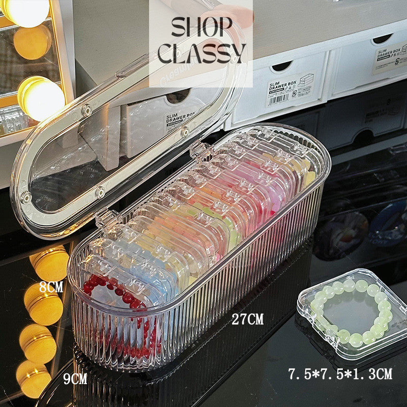 Shopclassyshop Transparent acrylic jewelry crystal Bracelet Box organiser storage box anti-oxidation portable