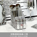 Shopclassyshop Acrylic Transparent Glacier Pattern Makeup Brush Organizer Storage Bucket Box Dresser Lipstick  Eyeshadow