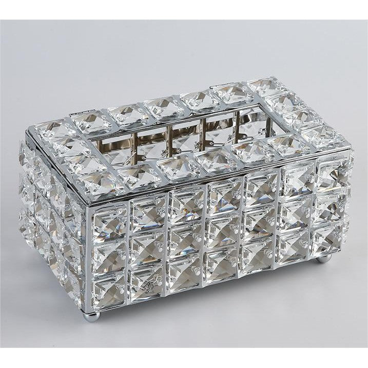 Shopclassyshop Home High-end exquisite metal crystal tissue holder