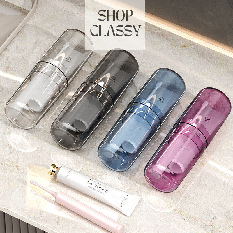 Shopclassyshop Travel Toiletries Organizer storage cups kit portable toothbrush storage couples 3 in 1p