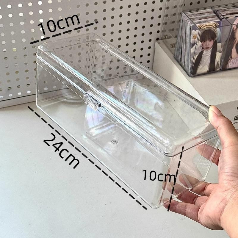 Shopclassyshop Acrylic Makeup desk makeup assistant storage box mini powder puff storage box desk organizer storage box