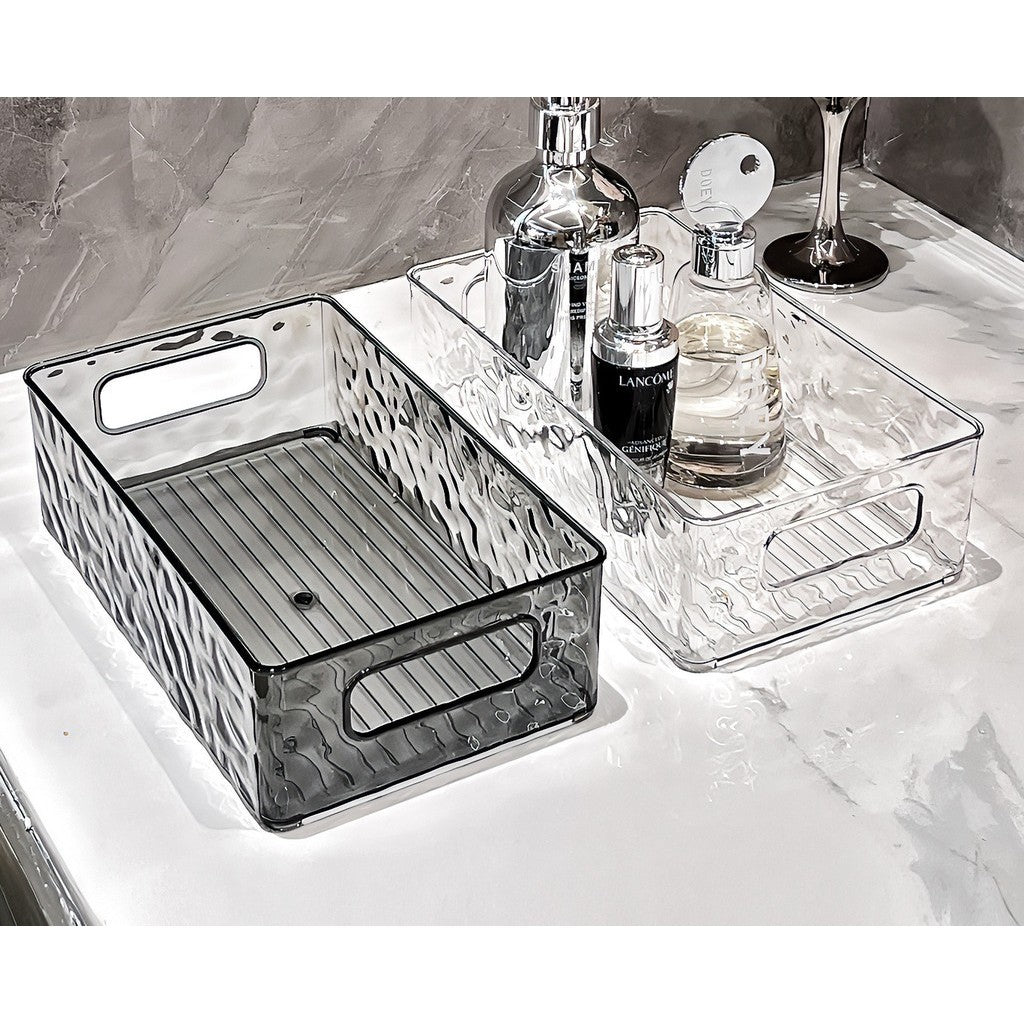 Shopclassyshop Acrylic Tray organizer desktop Stackable glacier pattern cosmetics dresser miscellaneous storage box