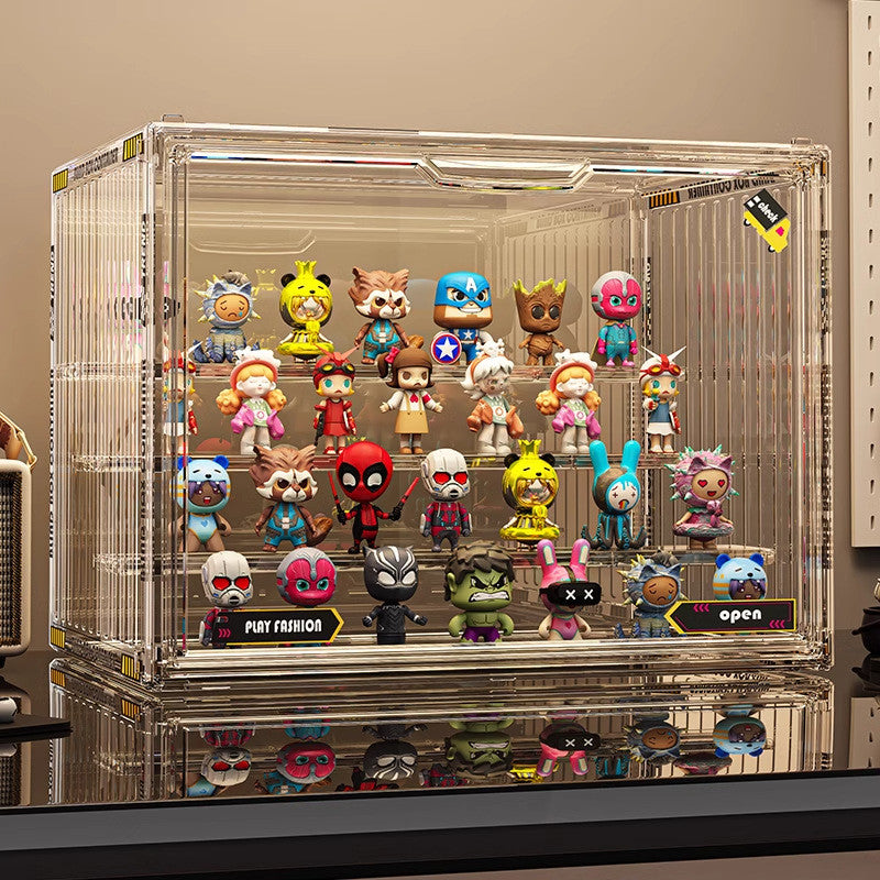 Shopclassy Blind box display storage figure large-capacity transparent acrylic container bubble mart display box cabinet