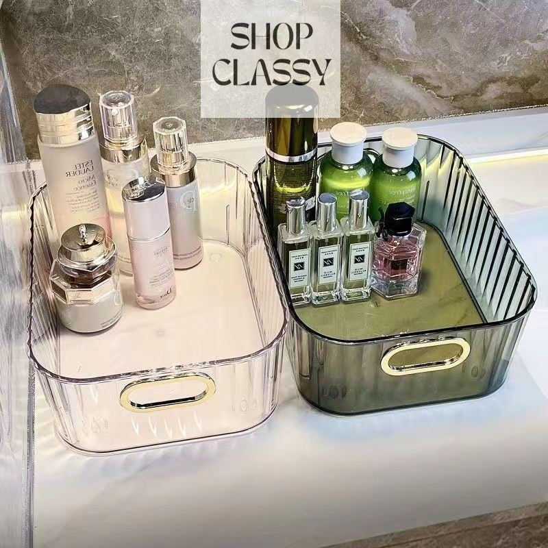 Shopclassyshop cosmetics face mask skin care organizer products sundries acrylic dorm office storage basket