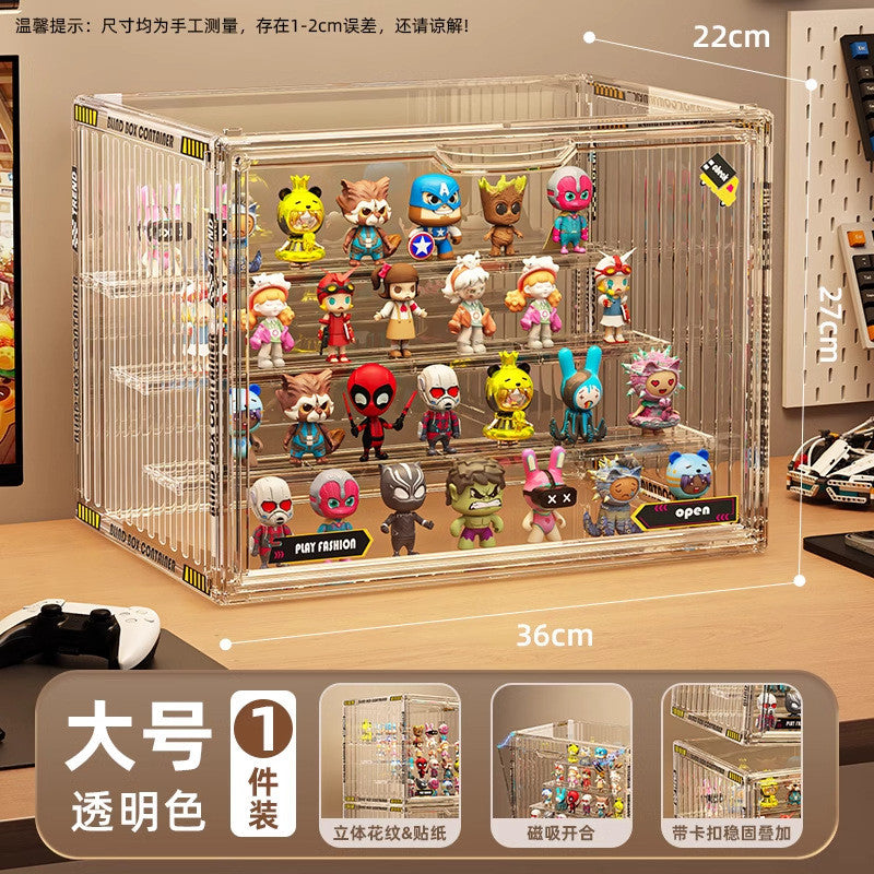 Shopclassy Blind box display storage figure large-capacity transparent acrylic container bubble mart display box cabinet