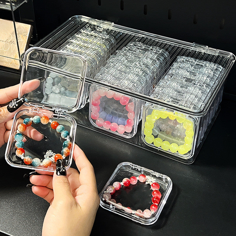 Shopclassyshop Transparent acrylic jewelry crystal Bracelet Box organizer storage anti-oxidation