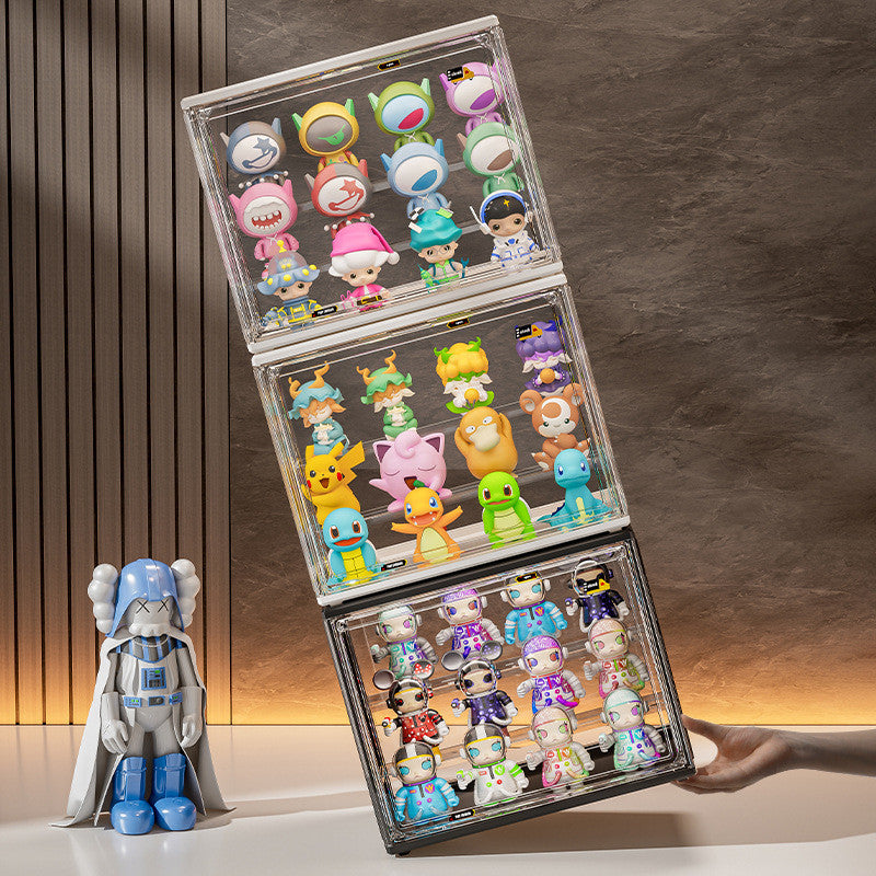 Shopclassy Blind box display storage figure large-capacity transparent acrylic container bubble mart display box cabinet