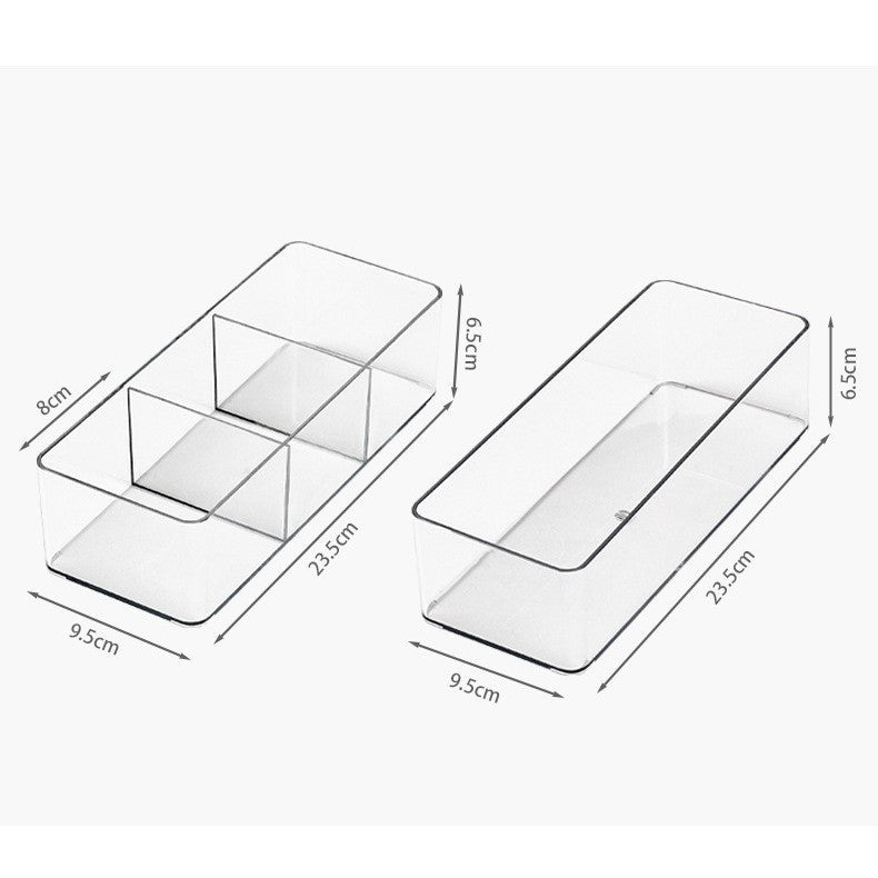Drawer divider storage box built-in plastic transparent cosmetics organizer tabletop skincare products storage artifact