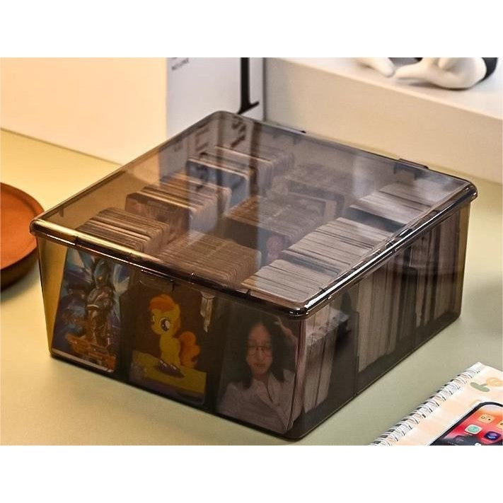 Shopclassyshop Transparent lid dust-proof and moisture-proof acrylic 9-grid storage box for Pokemon cards and beads