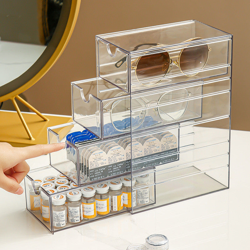 Shopclassy Organizer Storage disposable Contact Lenses/glasses box multi-layer drawer acrylic sunglasses