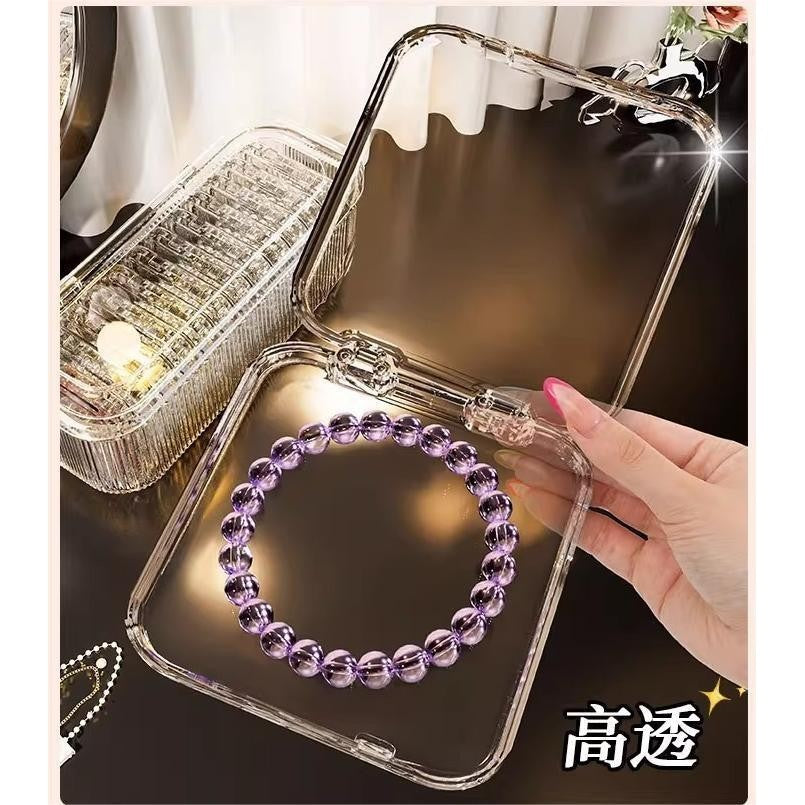Shopclassyshop Transparent acrylic Individually pack bracelet Organizer storage box dust-proof Crystal beads crystal bracelet jewelry box