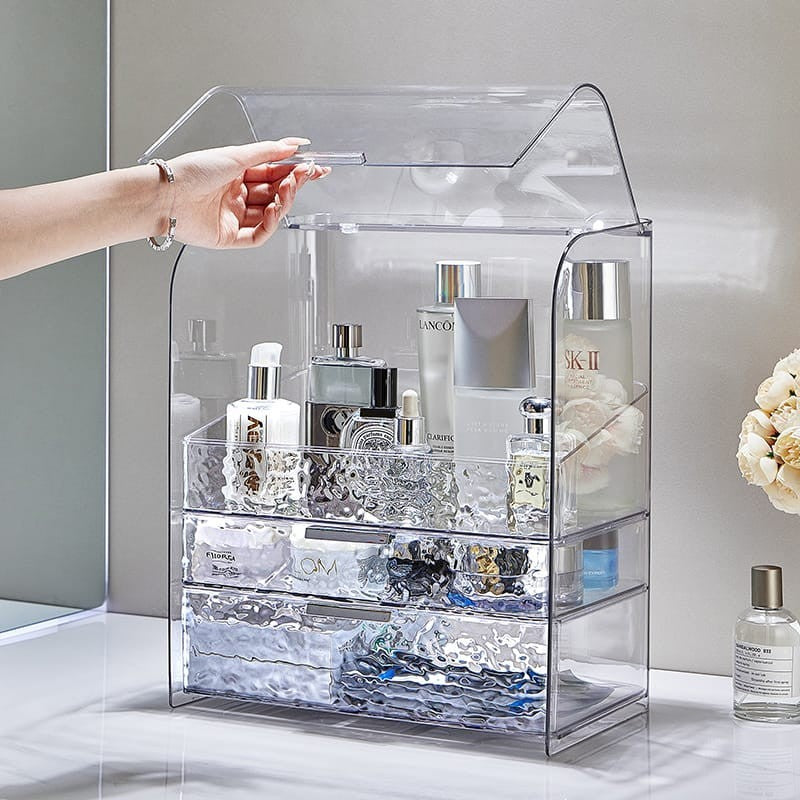 Shopclassyshop cosmetics storage box dust-proof home dormitory large capacity dressing table skin care product storage