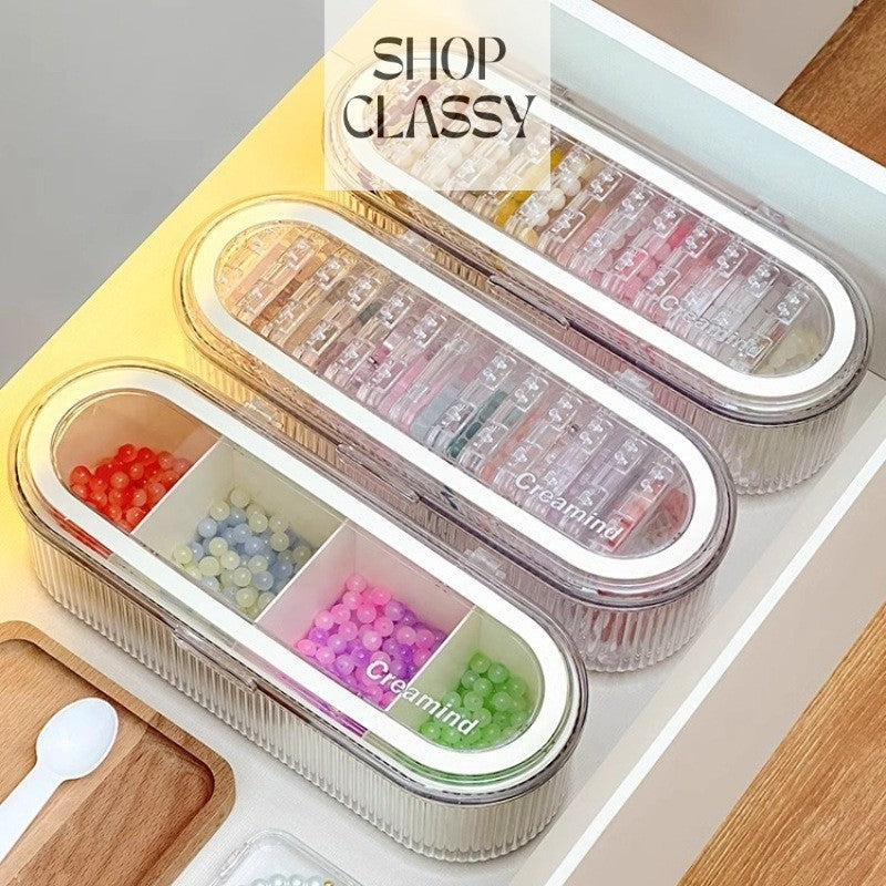 Shopclassyshop Acrylic Portable bracelet Beads Organizer storage box crystal bead bracelet jewelry box