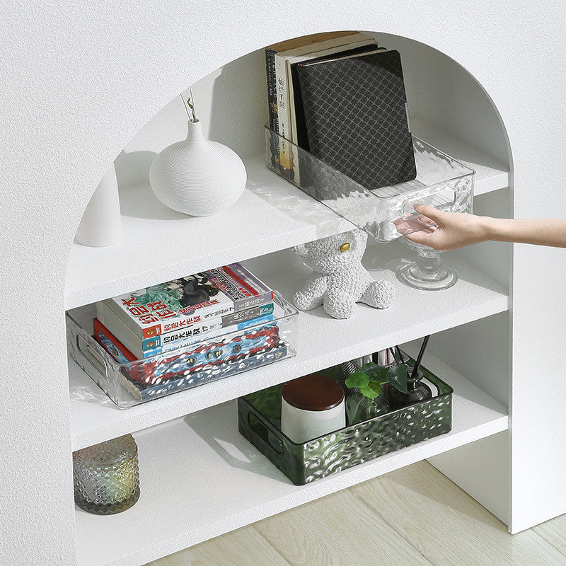 Shopclassyshop Acrylic Tray organizer desktop Stackable glacier pattern cosmetics dresser miscellaneous storage box