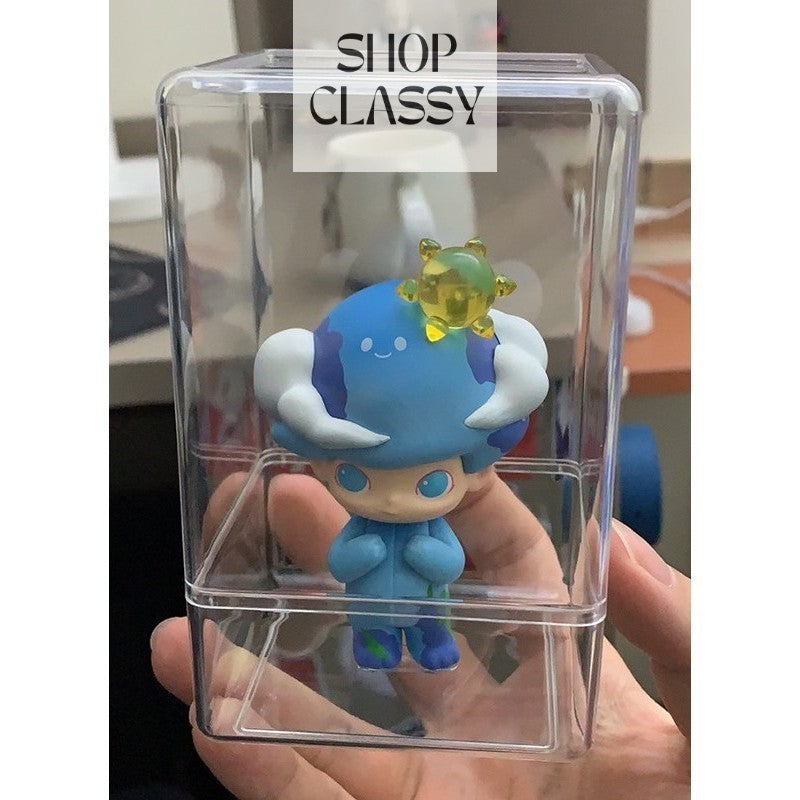 Shopclassyshop Acrylic Transparent display box fits jasmine Molly doll, figure blind box stackable Pop mart
