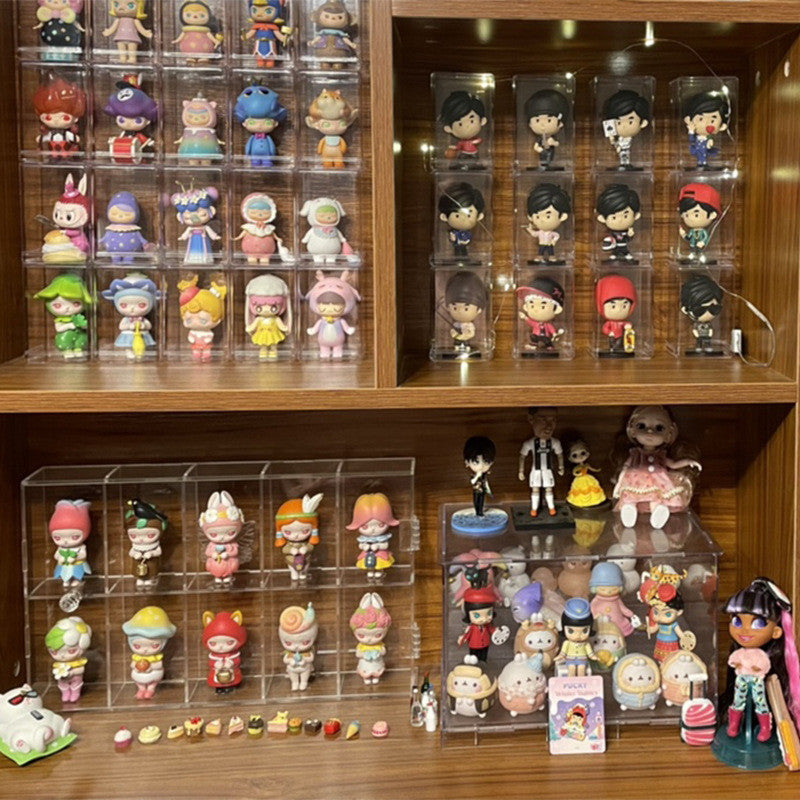 Shopclassyshop Acrylic Transparent display box fits jasmine Molly doll, figure blind box stackable Pop mart