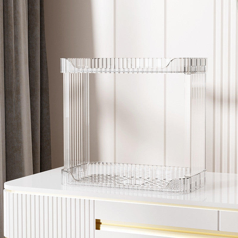 Shopclassyshop Acrylic Skin Care Products Organizer box double-layer desktop Bathroom washstand cosmetics storage box