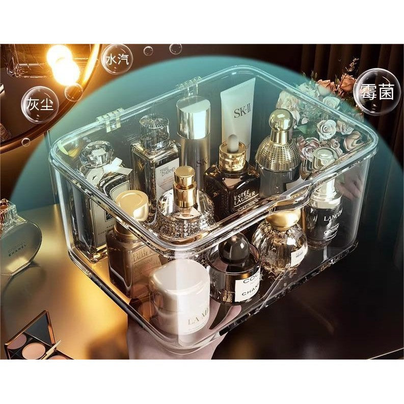 Shopclassyshop Acrylic desktop cosmetic storage box skincare mask lipstick perfume storage Snack organizer