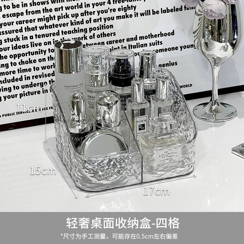 Shopclassyshop Acrylic Transparent Glacier Pattern Makeup Brush Organizer Storage Bucket Box Dresser Lipstick  Eyeshadow