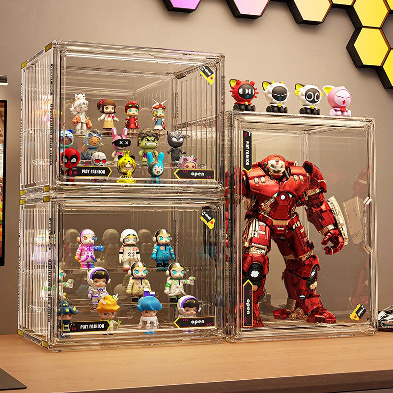 Shopclassy Blind box display storage figure large-capacity transparent acrylic container bubble mart display box cabinet