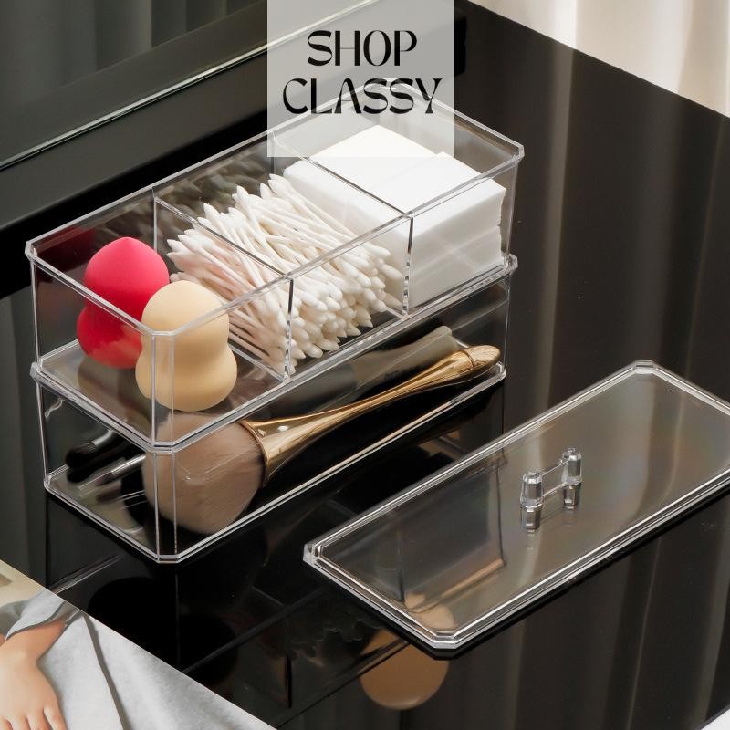 Shopclassyshop Desk organizer set eye shadow brush stackable storage box complete set of makeup brushes organizer