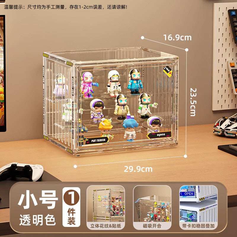 Shopclassy Blind box display storage figure large-capacity transparent acrylic container bubble mart display box cabinet