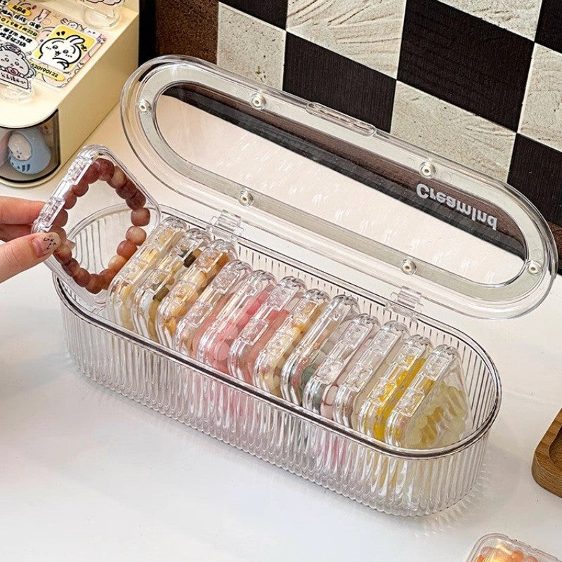 Shopclassyshop Acrylic Portable bracelet Beads Organizer storage box crystal bead bracelet jewelry box