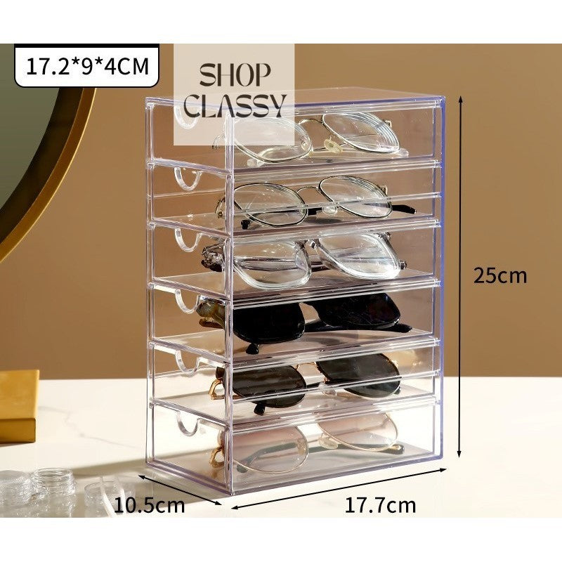 Shopclassy Organizer Storage disposable Contact Lenses/glasses box multi-layer drawer acrylic sunglasses