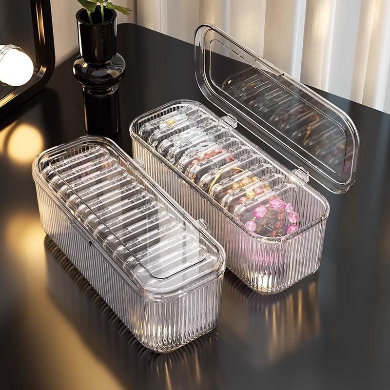 Shopclassyshop Transparent acrylic Individually pack bracelet Organizer storage box dust-proof Crystal beads crystal bracelet jewelry box