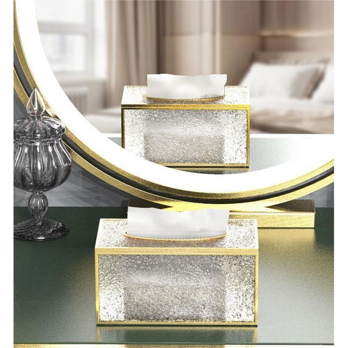 Shoclassyshop High-end light luxury style high aesthetic tissue box desktop waterproof creative glass tissue holder