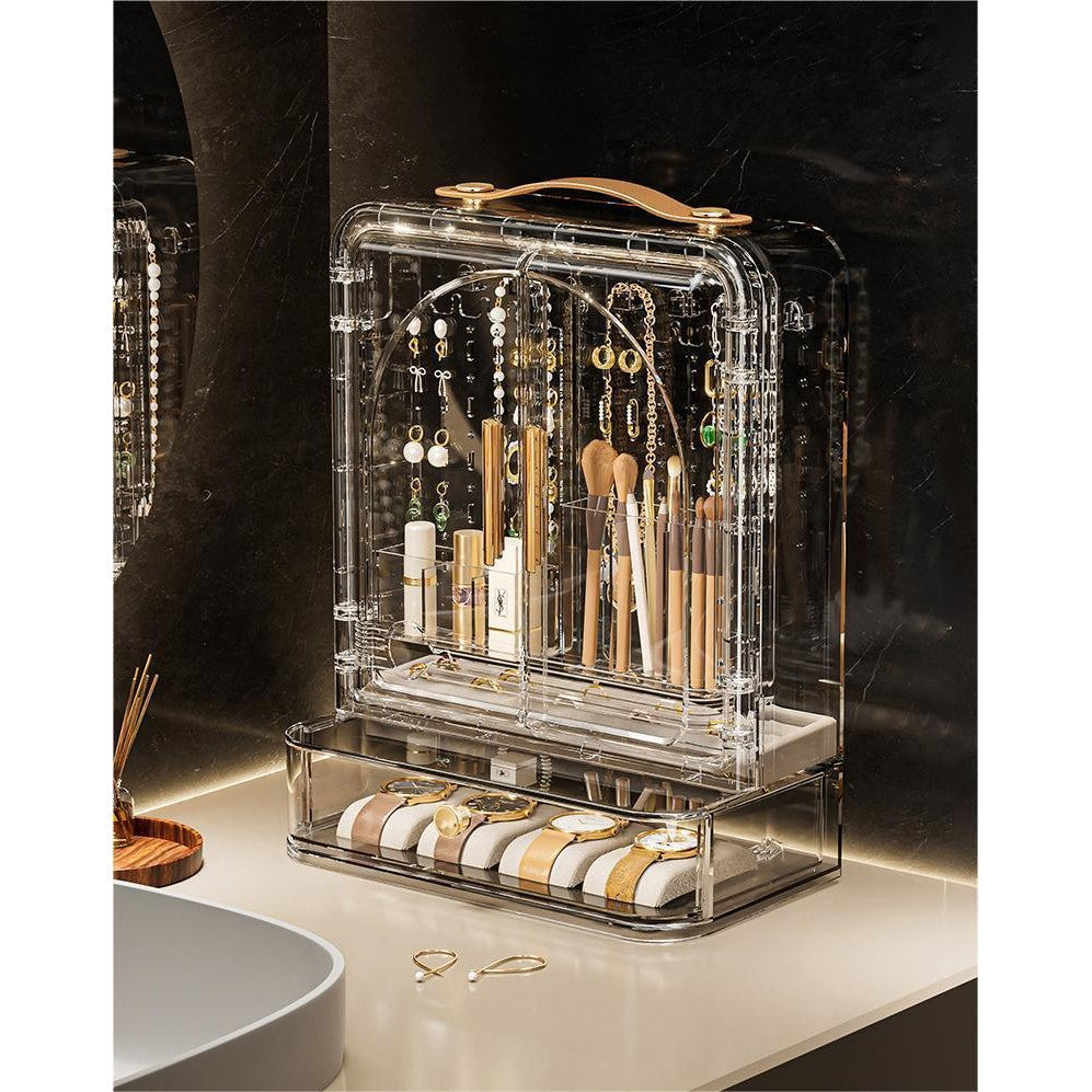 Shopclassyshop Home Portable jewelry organizer display box with large capacity for watches earrings earings rings