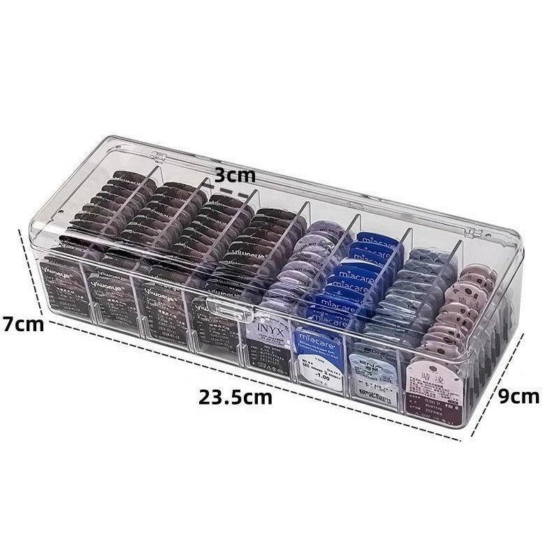 Shopclassyshop Acrylic PET Flip-cover partition daily disposable colored contact lens storage box