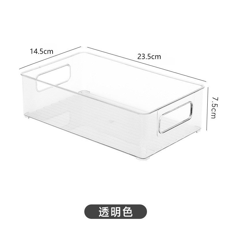Shopclassyshop PET storage box acrylic organizer cosmetics transparent basket dormitory mask organizer sundries, shelves