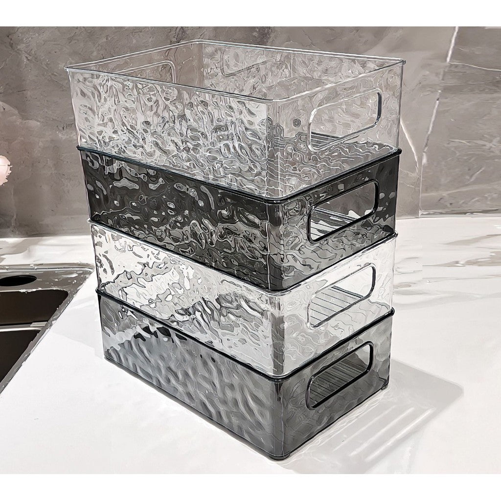 Shopclassyshop Acrylic Tray organizer desktop Stackable glacier pattern cosmetics dresser miscellaneous storage box