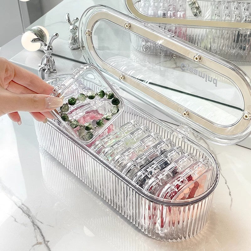 Shopclassyshop Transparent acrylic jewelry crystal Bracelet Box organiser storage box anti-oxidation portable