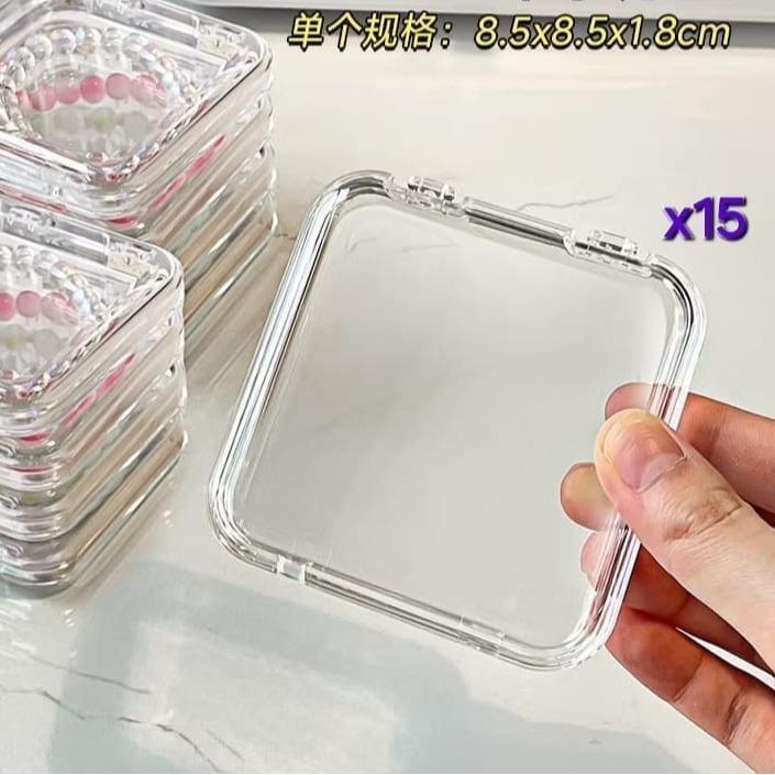 Transparent acrylic Individually pack bracelet Organizer storage box dust-proof Crystal beads crystal bracelet jewelry box
