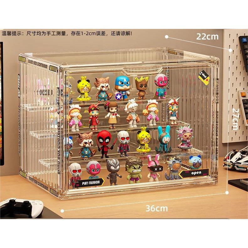 Shopclassy Blind box display storage figure large-capacity transparent acrylic container bubble mart display box cabinet