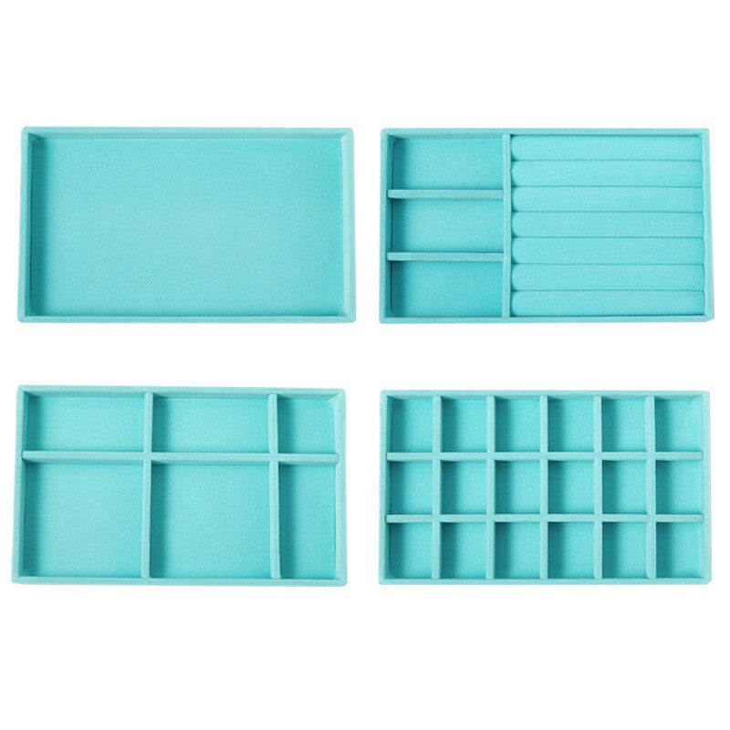 Shopclassyshop 18 Compartment Jewelry Box Velvet Ring Earrings Empty Plate Display Tray customize