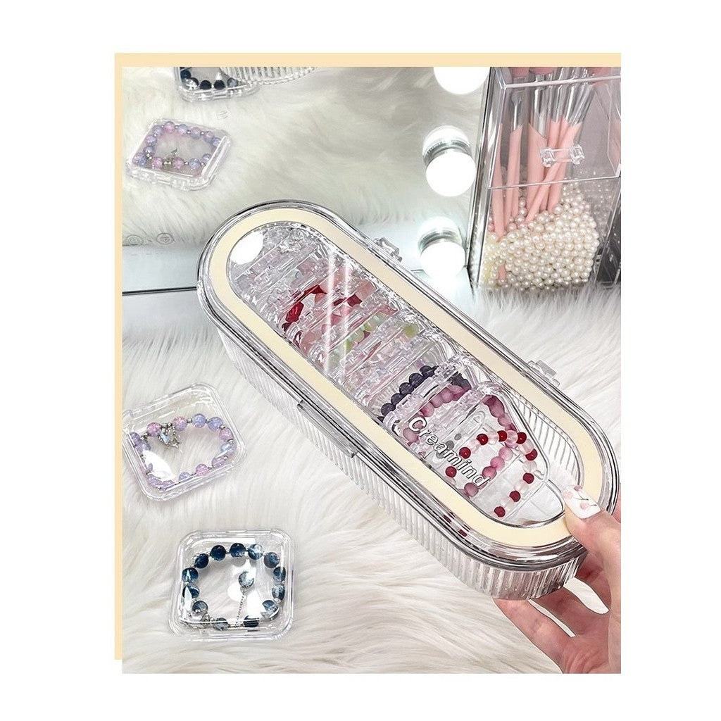 Shopclassyshop Transparent acrylic jewelry crystal Bracelet Box organiser storage box anti-oxidation portable