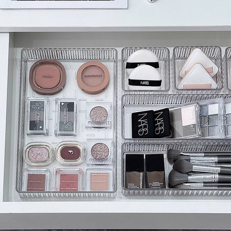 Shopclassyshop Household Drawer Built-in Cosmetics Storage Box Drawer Divider desk stationery Skincare Organizer Storage