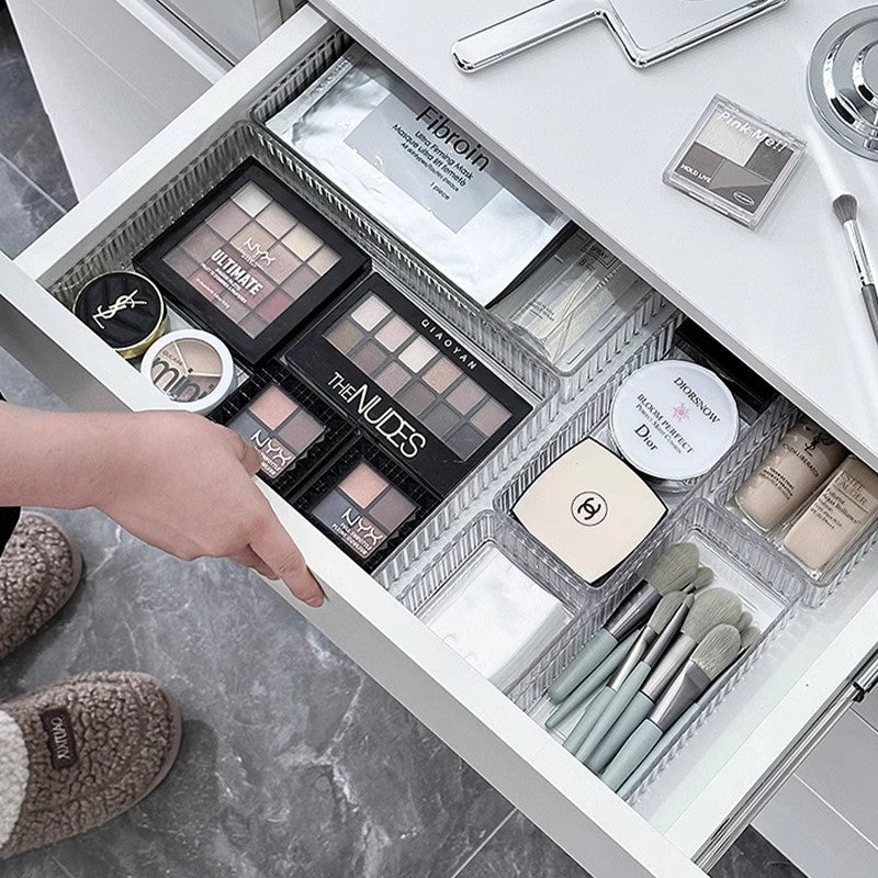 Shopclassyshop Household Drawer Built-in Cosmetics Storage Box Drawer Divider desk stationery Skincare Organizer Storage